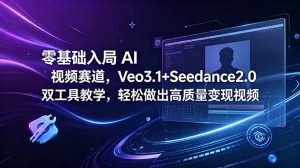 零基础入局 AI 视频赛道,Veo3.1+Seedance2.0 双工具教学,轻松做出高质量变现视频-KJ分享