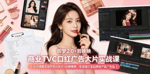 即梦2.0+剪映商业TVC口红广告大片实战课｜从分镜脚本创作到AI成片+后期精修，全流程打造品牌级产品广告-KJ分享