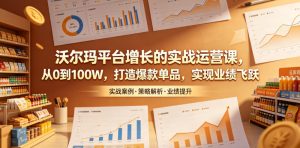 沃尔玛平台增长的实战运营课，从0到100W，打造爆款单品，实现业绩飞跃-KJ分享