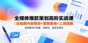 全媒体爆款策划高阶实战课｜全链路内容策划+营销落地+工具赋能，彻底解决不起量、低转化、低成交难题-KJ分享