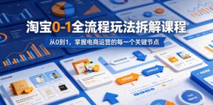 淘宝0-1全流程玩法拆解课程,从0到1,掌握电商运营的每一个关键节点-KJ分享