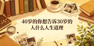 公众号付费文章:40岁的你想告诉30岁的人什么人生道理?-KJ分享