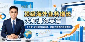 顶级海外业务增长大师课领英篇,个人IP+企业账号双驱动,帮助打造你的获客阵地-KJ分享