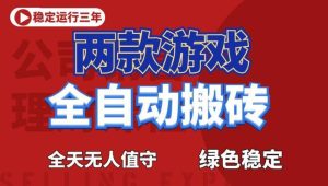 海外游戏全自动搬砖,日入1k+,全天无人值守,绿色稳定!【揭秘】-KJ分享