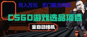 CSGO游戏自动扫货项目，全自动运行，月入1W，无风险，长期稳定可以做【揭秘】-KJ分享