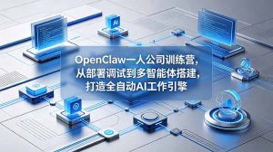 OpenClaw 一人公司训练营,从部署调试到多智能体搭建,打造全自动 AI 工作引擎-KJ分享