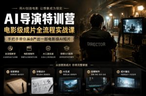 AI导演特训营，电影级成片全流程实战课，手把手带你从0产出一部电影级AI短片-KJ分享