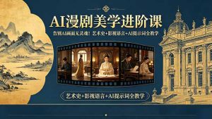 告别AI画面无灵魂!AI漫剧美学进阶课-更新,艺术史+影视语言+AI提示词全教学-KJ分享