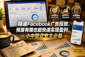 精通Facebook广告投放,预算有限也能快速实现盈利,小中型企业主必备【原创双语字幕】-KJ分享