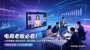 电商老板必看！人货场搭建+排品设计+素材创作+团队搭建，2026视频号直播全链路运营-KJ分享