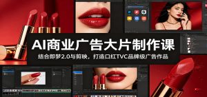 AI商业广告大片制作课:结合即梦2.0与剪映,打造口红TVC品牌级广告作品-KJ分享