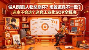 做AI漫剧人物总崩坏？场景道具不一致？选本不会选？这套工业化SOP全解决 (更新-KJ分享