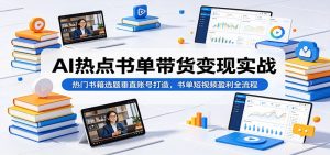 AI热点书单带货变现实战：热门书籍选题垂直账号打造，书单短视频盈利全流程-KJ分享