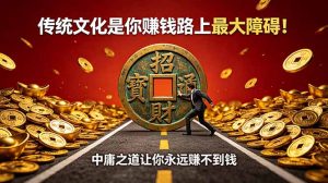 付费文章：传统文化是你赚钱路上最大障碍！中庸之道让你永远赚不到钱-KJ分享
