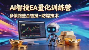 AI智投EA量化运营技术,自动化黄金操盘技术,小白也可以轻松上手日入1000+-KJ分享