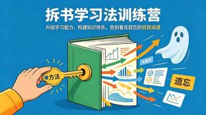 拆书学习法训练营,升级学习能力,构建知识体系,,告别看完就忘的低效阅读-KJ分享