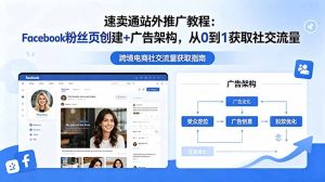 速卖通站外推广教程:Facebook粉丝页创建+广告架构,从0到1获取社交流量-KJ分享
