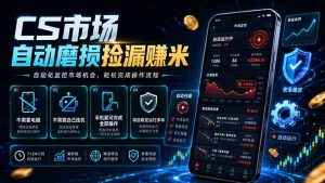 CS市场自动磨损捡漏系统，无需电脑挂机，手机轻松赚米，日入300+-KJ分享
