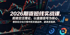 2026期货短线实战课,拒绝空泛理论,以盘面信号为核心,教你在分化行情中抓关键品种、避诱多陷阱-KJ分享