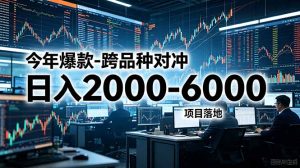 今年爆款-跨品种对冲日入2000-6000,项目落地!-KJ分享