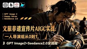 文旅非遗宣传片AIGC实战：一人导演组从0到1，GPT Image2+Seedance2.0全流程-KJ分享