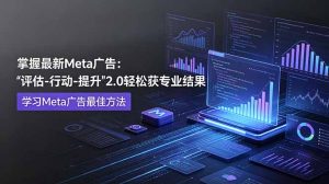 掌握最新的Meta广告，通过“评估-行动-提升”2.0版本轻松获得专业级结果。学习目前学习Meta广告的最佳方法-KJ分享