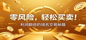 零风险域名交易实战秘籍:新手安全买卖教学,选品定价谈判实现收益翻倍-KJ分享