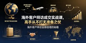 海外客户拜访成交实战课,高手从不打无准备之仗,海外客户拜访业绩倍增的秘籍-KJ分享
