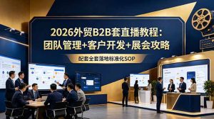 2026外贸B2B套直播教程:团队管理+客户开发+展会攻略,配套全套落地标准化SOP-KJ分享