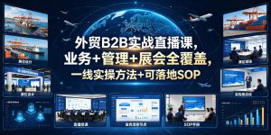 外贸B2B实战直播课，业务+管理+展会全覆盖，一线实操方法+可落地SOP-KJ分享