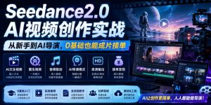 Seedance2.0 AI视频创作实战，从新手到AI导演，0基础也能成片接单变现-KJ分享