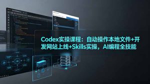Codex实操课程：自动操作本地文件+开发网站上线+Skills实操，AI编程全技能-KJ分享