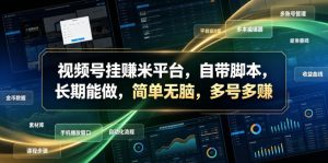 视频号挂賺米平台,自带脚本,长期能做,简单无脑,多号多賺【揭秘】-KJ分享