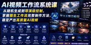 AI视频工作流系统课,从随机生成到导演级控制,掌握图生工作流完整制作方法,稳定产出高质量AI视频-KJ分享