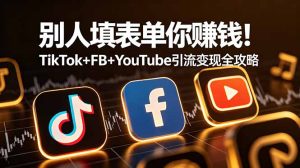 别人填表单你赚钱!TikTok+FB+YouTube 引流变现全攻略【原创双语字幕】-KJ分享