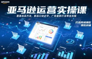 亚马逊运营实操课，覆盖选品方法、新品口诀必学、广告最新打法等全流程，打造跨境爆款店铺(更新6月)-KJ分享