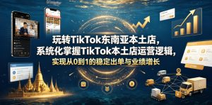 玩转TikTok东南亚本土店,系统化掌握TikTok本土店运营逻辑,实现从0到1的稳定出单与业绩增长-KJ分享