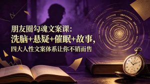 朋友圈勾魂文案课：洗脑+悬疑+催眠+故事，四大人性文案体系让你不销而售-KJ分享