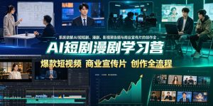 AI短剧漫剧学习营，系统讲解AI短剧、漫剧、影视预告片、爆款短视频与商业宣传片的创作全流程-KJ分享
