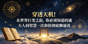 付费文章：穿透天机！在世界巨变之前，你必须知道的通天人间智慧一次和你彻底聊通透-KJ分享