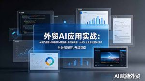 外贸AI应用实战：AI做产品图+市场调研+开发信+多语种视频，外贸人全业务流程AI升级-KJ分享