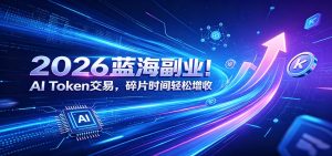 2026蓝海副业！AI Token交易，碎片时间轻松增收-KJ分享
