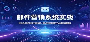 邮件营销系统实战：转化金字塔共情文案拆解，高点击率标题CTA全套落地模板-KJ分享