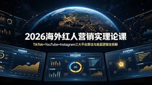2026海外红人营销实理论课:TikTok+YouTube+Instagram三大平台算法与底层逻辑全拆解-KJ分享