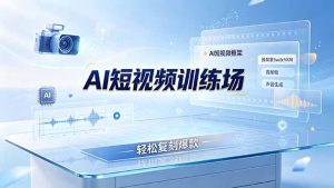 老陈AI短视频训练场：AI短视频框架+换背景SwitchXAI+首尾帧+声音生成，轻松复刻爆款-KJ分享