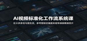AI视频标准化工作流系统课：区分多参流与图生流，参考图锁定画面实现导演级精准控片-KJ分享