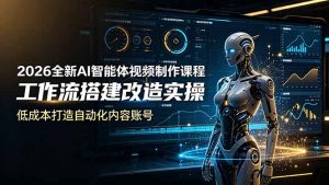 2026全新AI Codex智能体视频制作课程，工作流搭建改造实操，低成本打造自动化内容账号-KJ分享