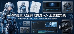 AIGC仿真人短剧《豢龙人》全流程实战:剧本分镜美术设计,即梦AI成片剪辑配音完整教学-KJ分享