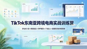 TikTok东南亚跨境电商实战训练营:多站点入驻+数据选品+ERP铺货+广告达人+直播发货全流程落地-KJ分享