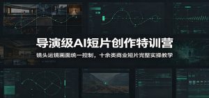 导演级AI短片创作特训营：镜头运镜画面统一控制，十余类商业短片完整实操教学(更新)-KJ分享